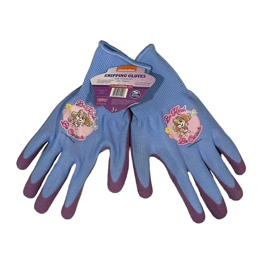 PAW Patrol Skye Kids Garden Gripping Gloves Blue Purple NWT